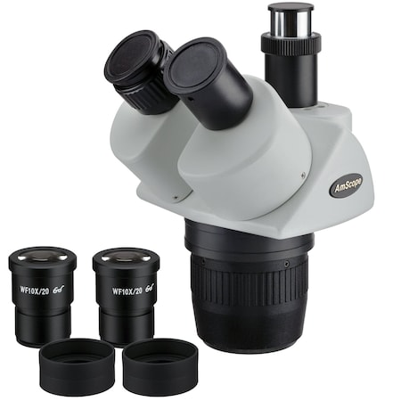 Amscope 20X-40X Super Widefield Stereo Trinocular Microscope Head SW24T